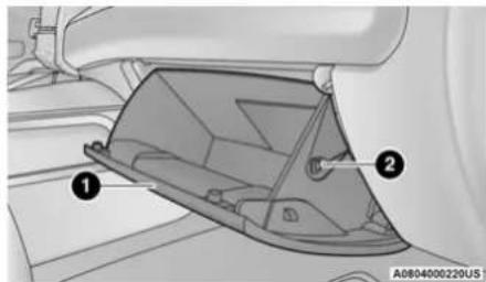 Technical diagram of a car interior showing labeled parts, including a numbered component and reference number A0804000220US.