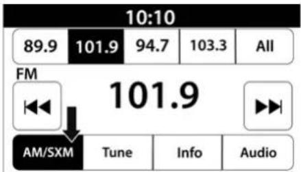 10:10 89.9 101.9 94.7 103.3 All FM 101.9 AM/SXM Tune Info Audio