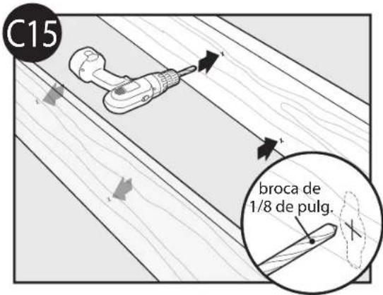C15 broca de 1/8 de pulg.
