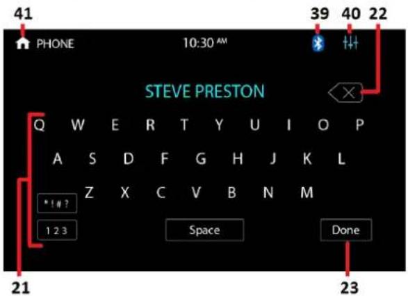 41 PHONE 10:30 AM 39 40 22 STEVE PRESTON Q W E R T Y U I O P A S D F G H J K L Z X C V B N M *!#? 1 2 3 Space Done 21 23