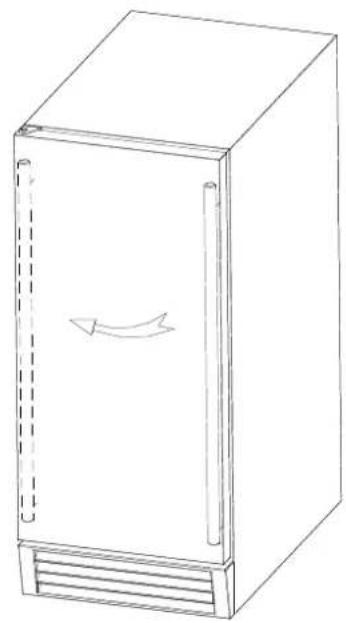 Blaze BLZ-ICEMKR-50GR - To remove door from hinges: - 3
