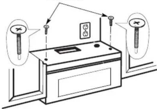 Diagram showing electrical connections with screwdrivers and a device, likely illustrating a circuit or measurement setup.