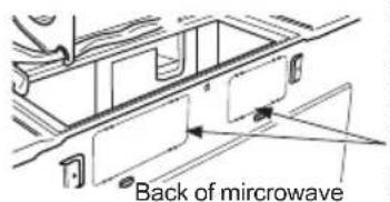 Back of microwave
