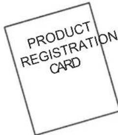 PRODUCT REGISTRATION CARD