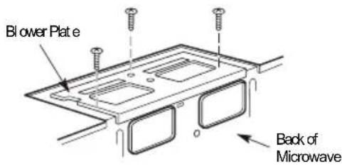 Blower Plate Back of Microwave