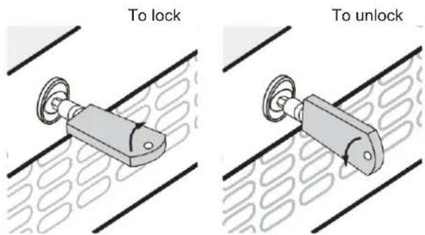 To lock To unlock