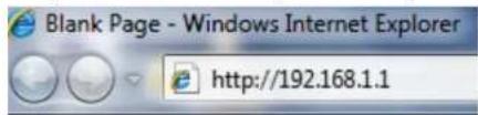 Blank Page - Windows Internet Explorer http://192.168.1.1