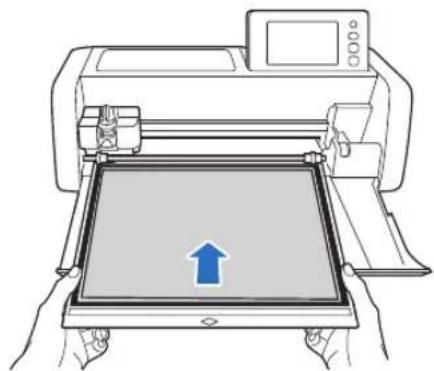Illustration of a printer printing a tray with an upward arrow (no text or symbols)