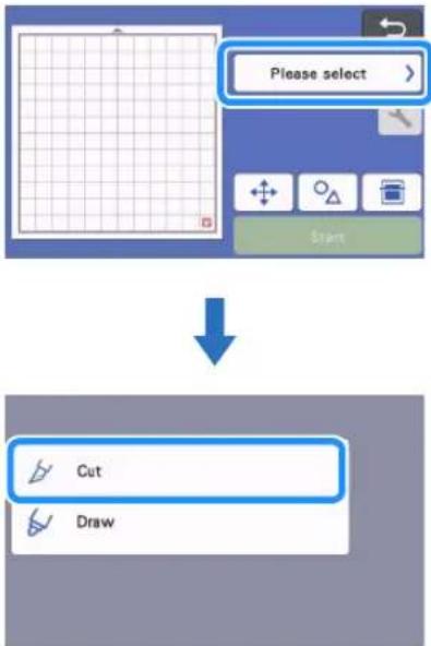 Please select Start Cut Draw