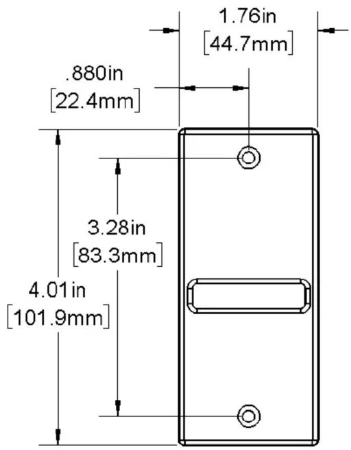 .880in [22.4mm] 3.28in [83.3mm] 4.01in [101.9mm] 1.76in [44.7mm]