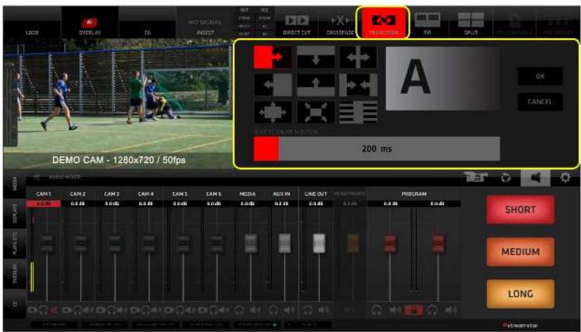 LACO DISPLAY IS NO SIGNAL RAGS DIRECT OUT CROSSFLEX TRAVELON RIF SPLIT OK CANCEL A 200 ms DEMO CAM - 1280x720 / 50fps CAM1 CAM2 CAM3 CAM4 CAM5 CAM6 MEDIA RAX IN LINE OUT HAPPENDS PROGRAM SHORT MEDIUM LONG PANATE TIME Postmaster
