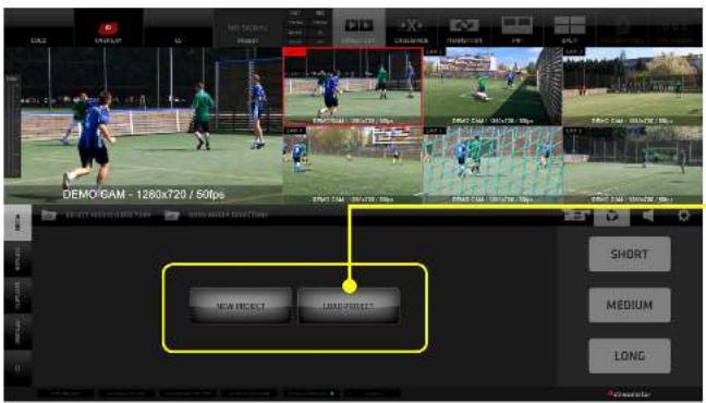 DEMO/GAM - 1280x720 / 50fps VCA PROJECT LINK PROJECT SHORT MEDIUM LONG