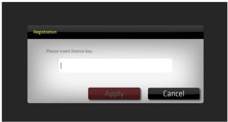 Registration Please insert license key: Apply Cancel