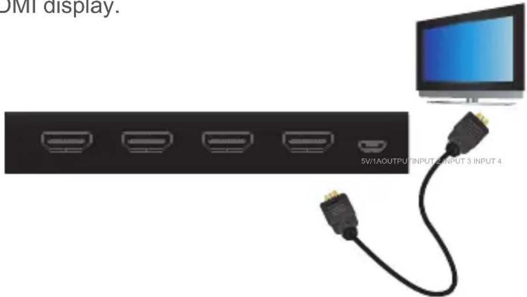 DMI display. 5V/1A OUTPUT INPUT 2 INPUT 3 INPUT 4