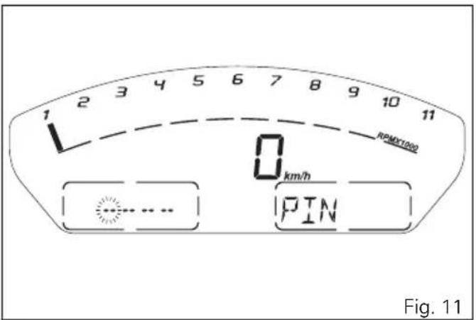 1 2 3 4 5 6 7 8 9 10 11 RPMX1000 0 km/h PIN Fig. 11