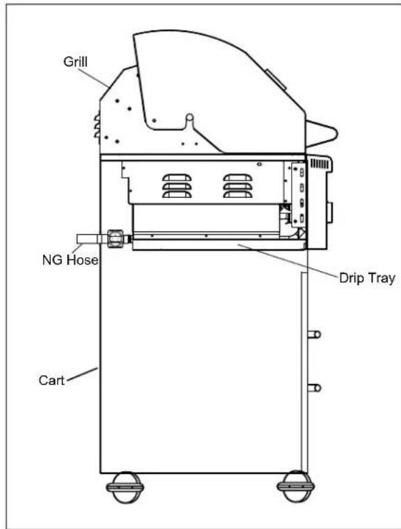 Grill NG Hose Drip Tray Cart