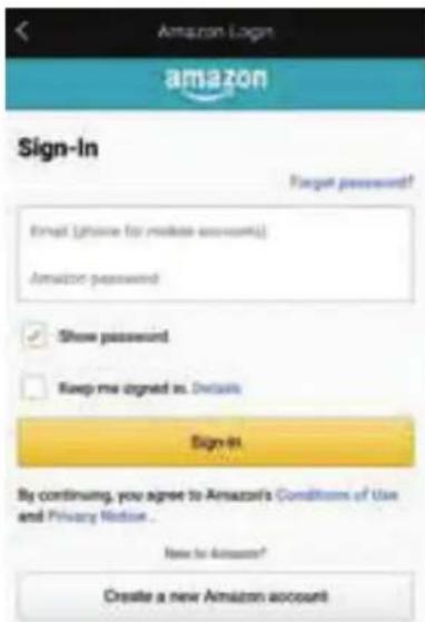 Amazon Login amazon Sign-In Target password? Email (phone for mobile account) Amazon password Show password Keep me signed as Details Sign-in By continuing, you agree to Amazon's Conditions of Use and Privacy Notice... New to Amazon? Create a new Amazon account