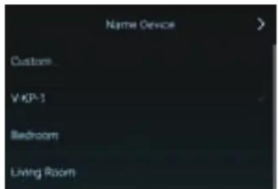 Name Device Custom V KP-1 Bedroom Living Room