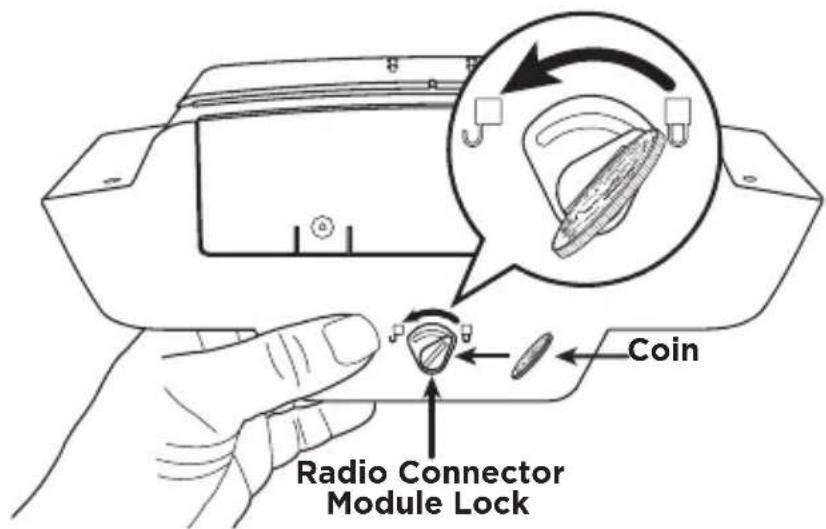 Radio Connector Module Lock Coin