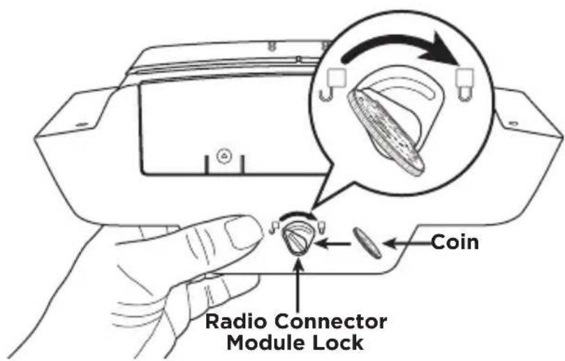 Radio Connector Module Lock Coin