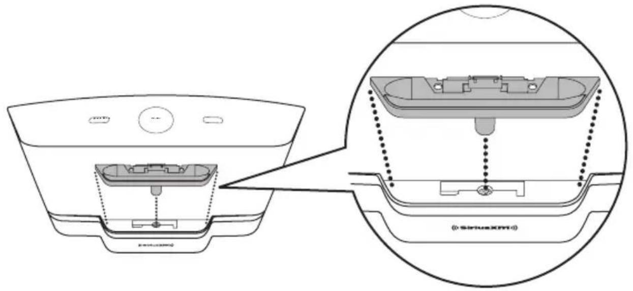 Technical diagram showing a device component with labeled parts and a magnified view of the internal structure, including a close-up view.