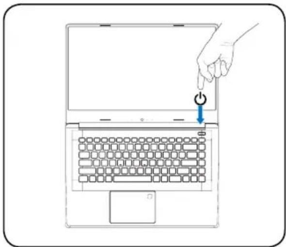 HAIER M53 - Open the Display Panel 3. Turn ON the Notebook PC - 2