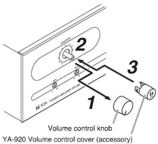 MASTEN 2 TOA POWER AMPLIUM BASIN 1 3 Volume control knob YA-920 Volume control cover (accessory)