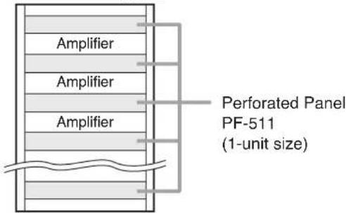 Amplifier Amplifier Amplifier Perforated Panel PF-511 (1-unit size)