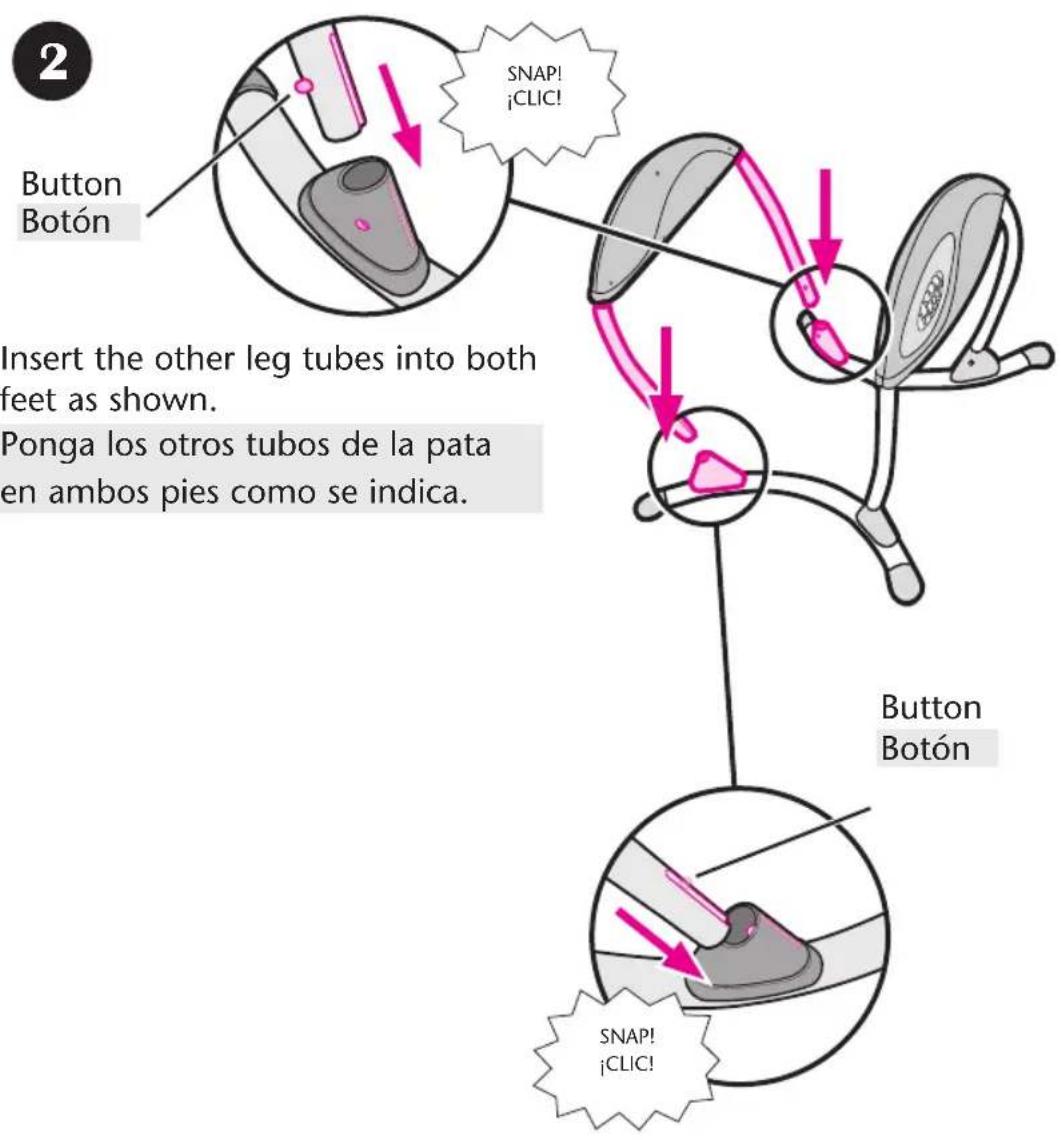 GRACO Soothing System Glider - Frame Assembly • Montaje el armazón - 2