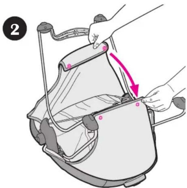 GRACO Soothing System Glider - Attaching Seat Pad • Instalación de la almohadilla del asiento - 2