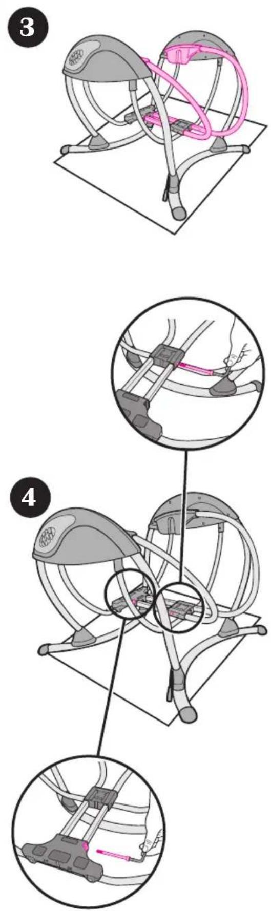 GRACO Soothing System Glider - Attaching Hanger Tubes • Instalación de los tubos del colgante - 4