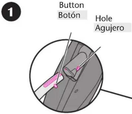 1 Button Botón Hole Agujero