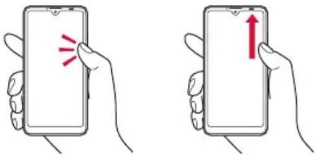 Illustration showing two hand gestures: one holding a smartphone displaying a red burst icon, the other holding a smartphone with an upward arrow.