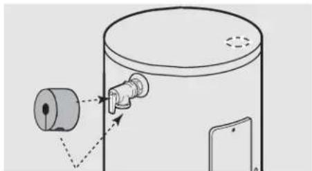 HOTPOINT HE40M1A - Relief Valve Insulation Installation - 2