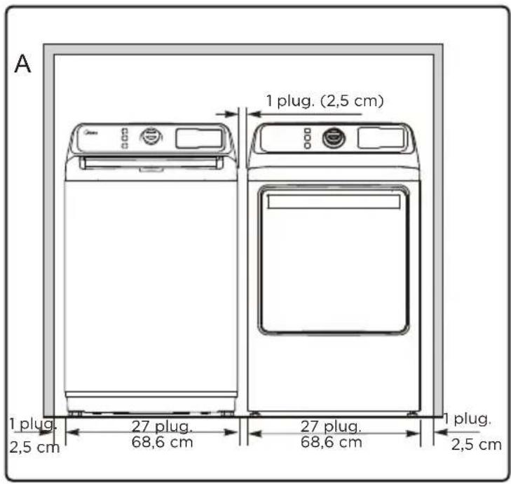 A 1 plug. (2,5 cm) 1 plug. 2,5 cm 27 plug. 68,6 cm 27 plug. 68,6 cm 1 plug. 2,5 cm