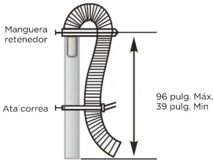 Manguera retenedor Ata correa 96 pulg. Máx. 39 pulg. Min