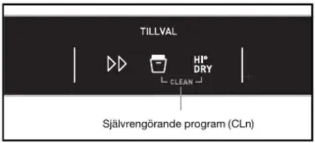TILLVAL Självrengörande program (CLn)
