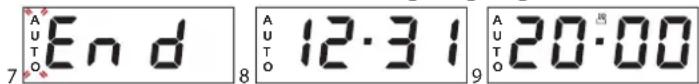 A U T O 7 End 8 A U T O 12:31 9 A U T O 20:00