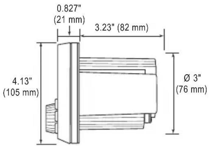 0.827" (21 mm) 3.23" (82 mm) 4.13" (105 mm) Ø 3" (76 mm)
