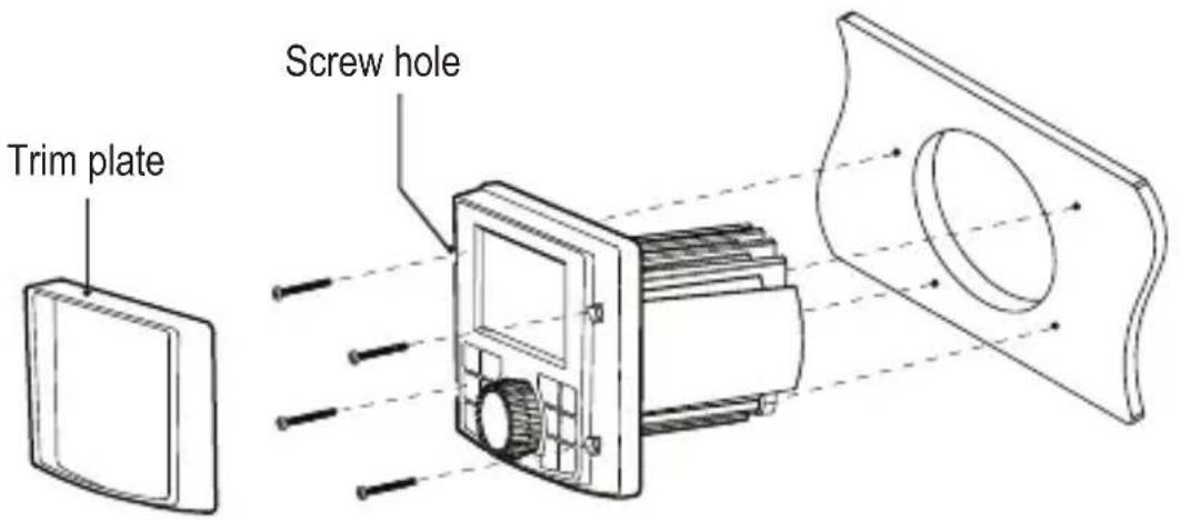 Trim plate Screw hole
