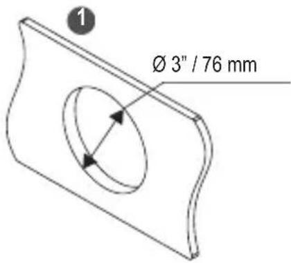 Ø 3" / 76 mm