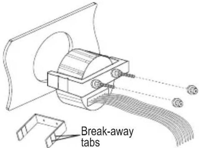 Break-away tabs