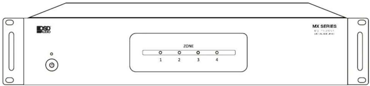 MX SERIES 1 2 3 4 ZONE AUDIO O2D DIG 1 2 3 4 DIG (ALABURUM)