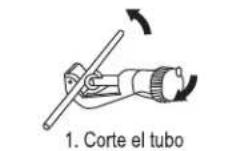 Mabe MMT12HDBWCAM2 - corte y avellanado de la tubería - 3