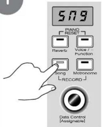 579 PIANO RESET Reverb Voice / Function Song Matronome RECORD Data Control [Assignable]