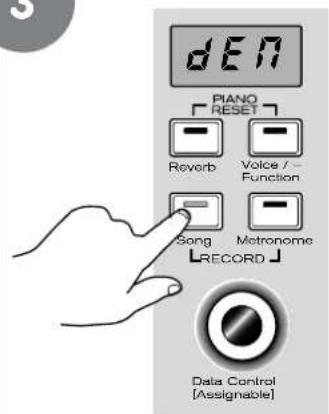 dEN PIANO RESET Rerverb Voice / - Function Song Matronome RECORD Data Control [Assignable]