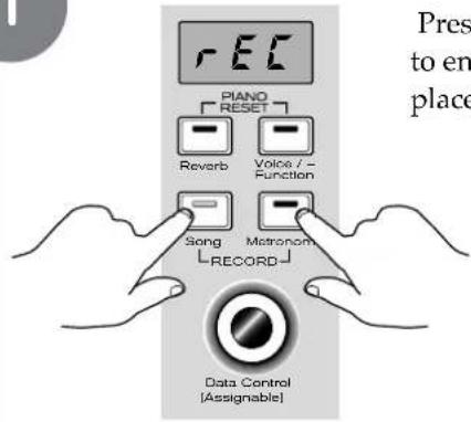 Piano RESET -Reverb Voice / - -Function Song Matronom -RECORD Data Control [Assignable]