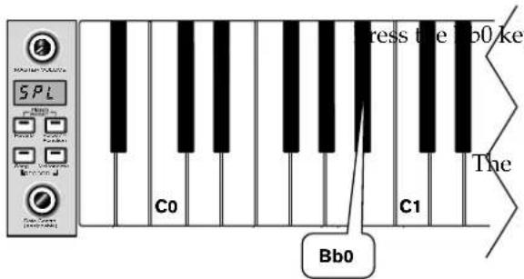 PRESS THE Bb0 key C0 C1 The Bb0