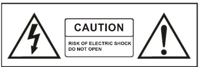 CAUTION RISK OF ELECTRIC SHOCK DO NOT OPEN