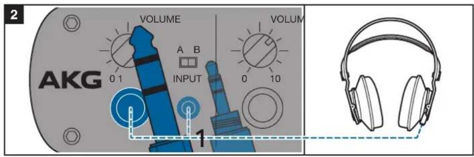2 VOLUME VOLUME A B INPUT 0 1 0 10 1 AKG